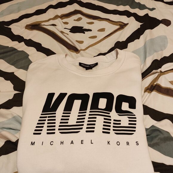 Pull blanc col rond Michael Kors Homme Taille M Très bon état - Picture 3 of 5